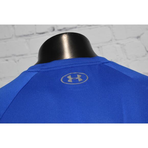 Under Armour Gym Shirt Tech Tee Mens Size XL Blue HeatGear Performance - Picture 4 of 6